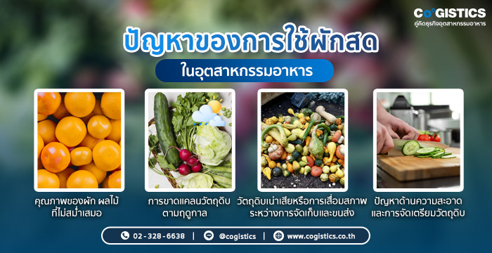 ปัญหาของการใช้ผักสดในอุตสาหกรรมอาหาร 