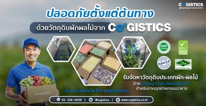 ปลอดภัยตั้งแต่ต้นทางด้วยวัตถุดิบผักผลไม้จาก “Cogistics”