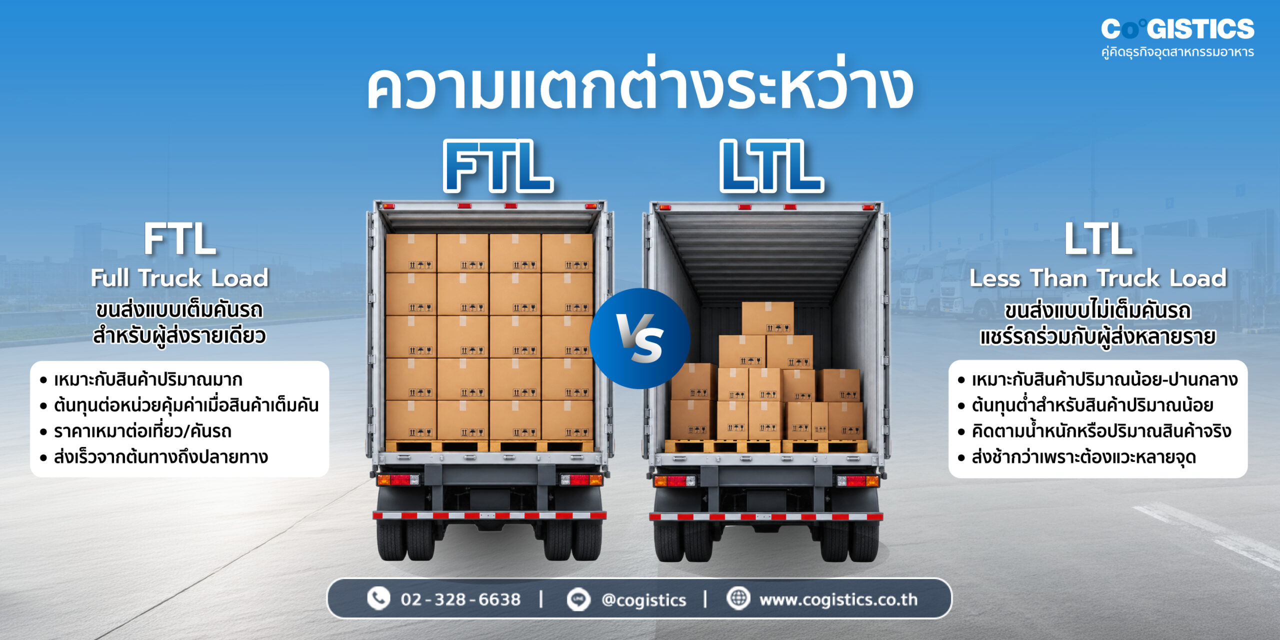 เปรียบเทียบ FTL vs LTL ต่างกันอย่างไร?
